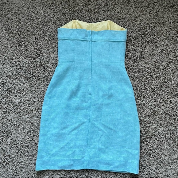 Lilly Pulitzer Bibi Tweed Strapless Mini Dress in Skye Blue Sz 2 Southern - Picture 6 of 15
